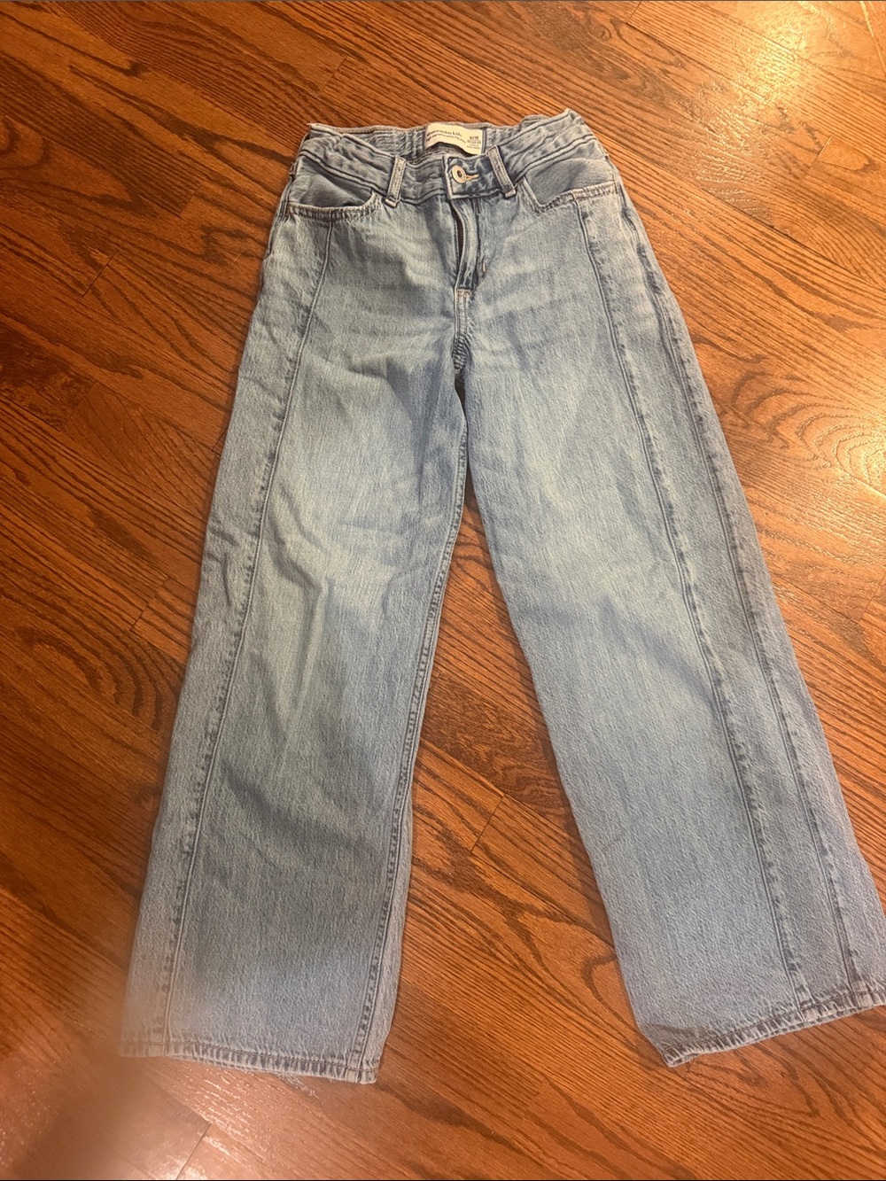 Abercrombie Kids Light Wash Wide Leg Girls Jeans